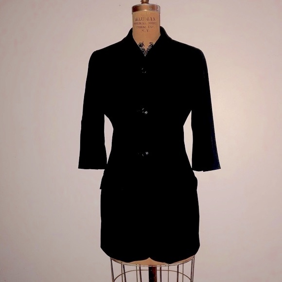 DOLCE & GABBANA] Set: Wool Black Blazer Suit Jacket & Pants - Picture 3 of 16